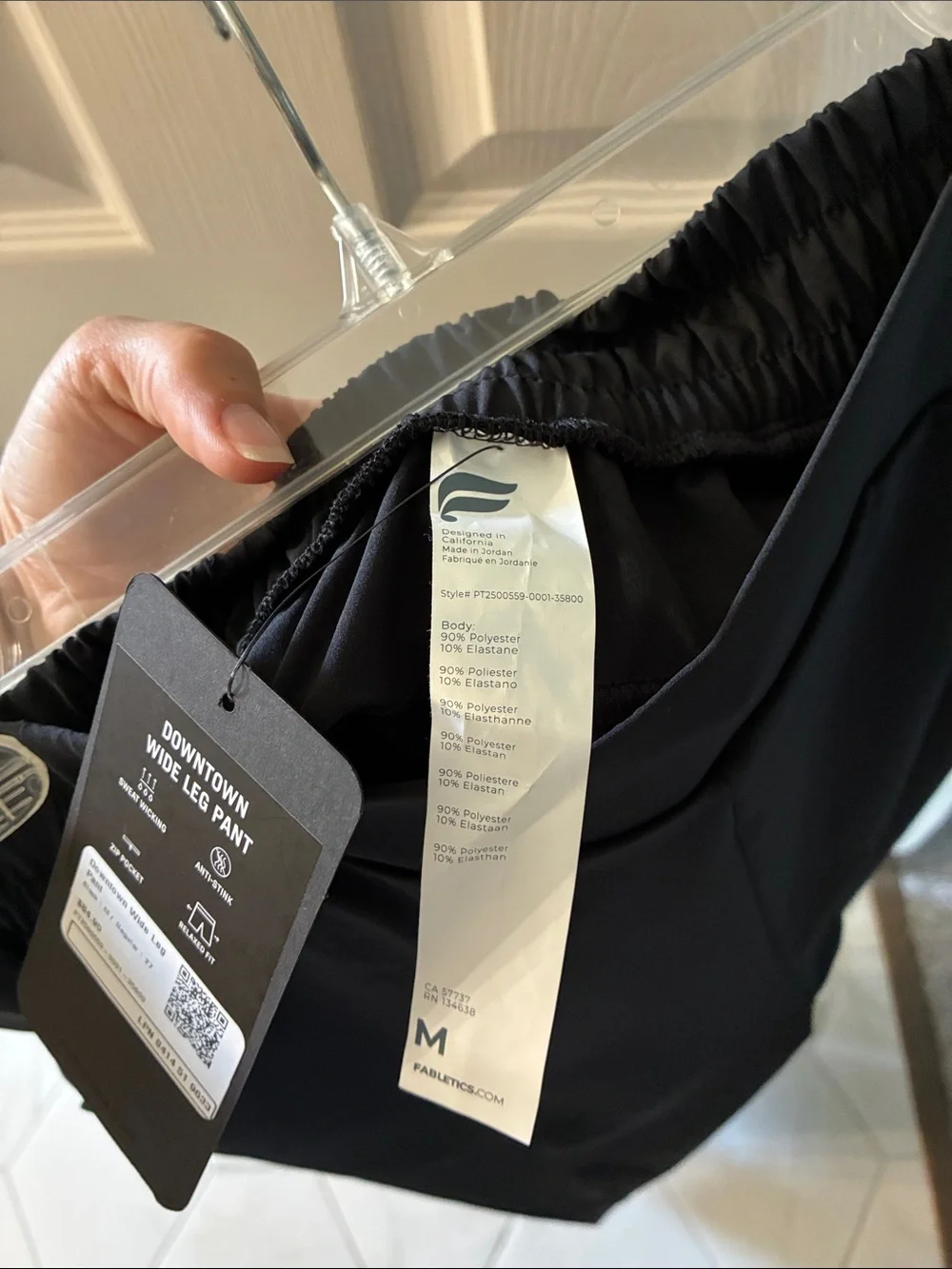 Fabletics Black Downtown Wide Leg Pants - Picture 3 of 5